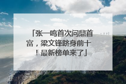 张一鸣首次问鼎首富，梁文锋跻身前十！最新榜单来了
