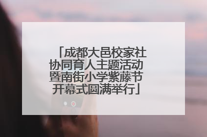 成都大邑校家社协同育人主题活动暨南街小学紫藤节开幕式圆满举行