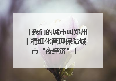 我们的城市叫郑州丨精细化管理保障城市“夜经济”