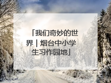 我们奇妙的世界｜烟台中小学生习作园地