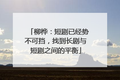 柳桦：短剧已经势不可挡，找到长剧与短剧之间的平衡