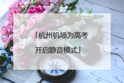 杭州机场为高考开启静音模式
