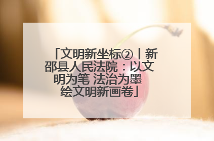 文明新坐标②丨新邵县人民法院：以文明为笔 法治为墨 绘文明新画卷
