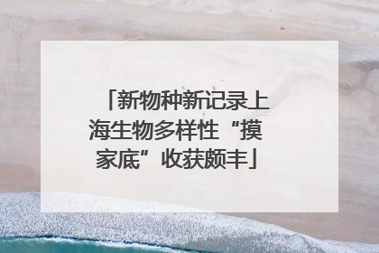新物种新记录上海生物多样性“摸家底”收获颇丰