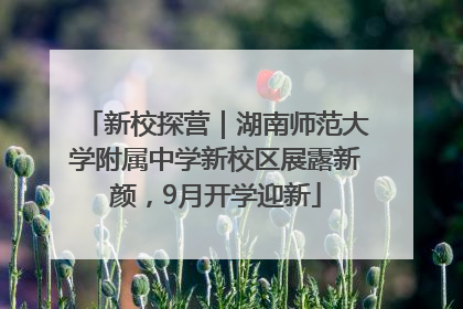 新校探营｜湖南师范大学附属中学新校区展露新颜，9月开学迎新