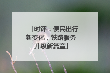 时评：便民出行新变化，铁路服务升级新篇章