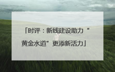 时评：新线建设助力“黄金水道”更添新活力