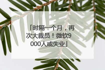 时隔一个月，再次大裁员！微软9000人或失业
