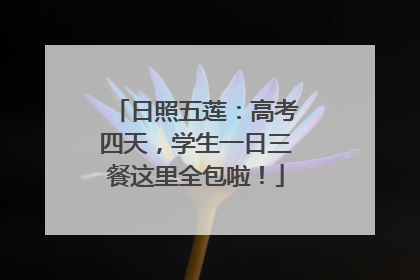 日照五莲：高考四天，学生一日三餐这里全包啦！