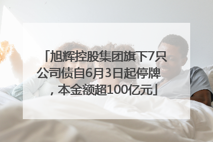 旭辉控股集团旗下7只公司债自6月3日起停牌，本金额超100亿元