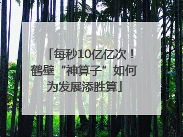 每秒10亿亿次！鹤壁“神算子”如何为发展添胜算