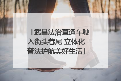 武昌法治直通车驶入街头巷尾 立体化普法护航美好生活