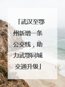 武汉至鄂州新增一条公交线，助力武鄂同城交通升级