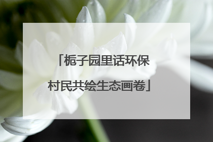 栀子园里话环保 村民共绘生态画卷