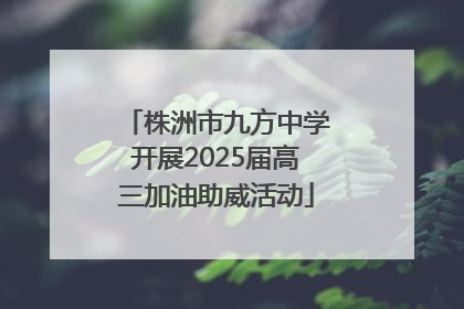 株洲市九方中学开展2025届高三加油助威活动