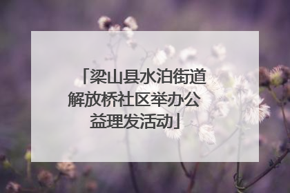 梁山县水泊街道解放桥社区举办公益理发活动
