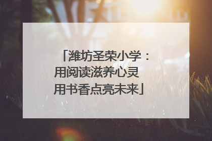 潍坊圣荣小学：用阅读滋养心灵 用书香点亮未来