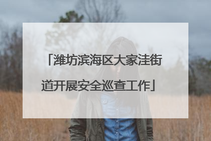 潍坊滨海区大家洼街道开展安全巡查工作