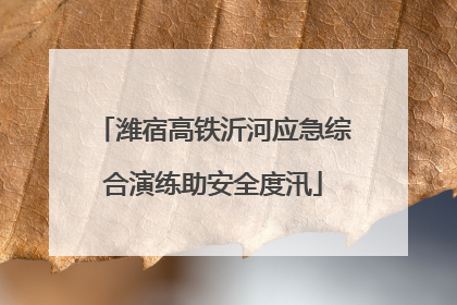潍宿高铁沂河应急综合演练助安全度汛