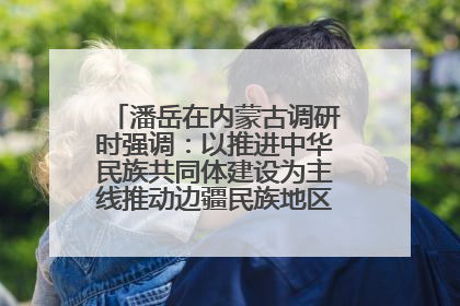潘岳在内蒙古调研时强调：以推进中华民族共同体建设为主线推动边疆民族地区高质量发展