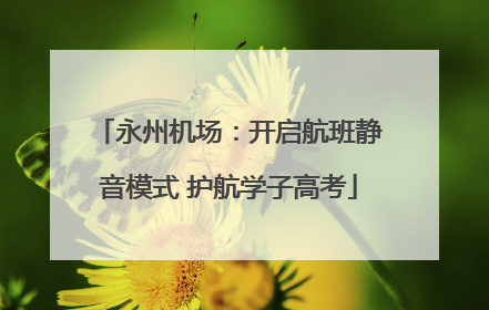 永州机场：开启航班静音模式 护航学子高考