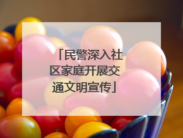 民警深入社区家庭开展交通文明宣传