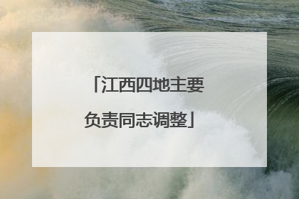 江西四地主要负责同志调整