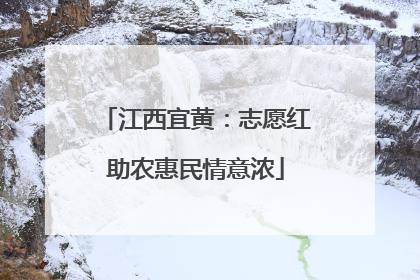 江西宜黄：志愿红助农惠民情意浓