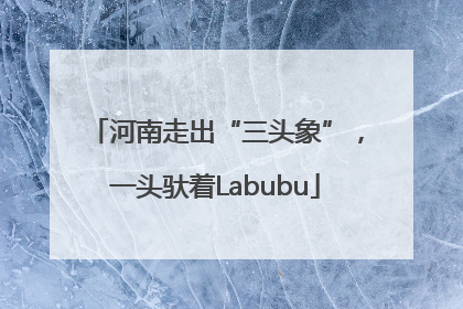 河南走出“三头象”，一头驮着Labubu
