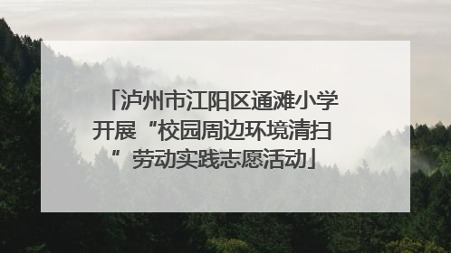 泸州市江阳区通滩小学开展“校园周边环境清扫”劳动实践志愿活动