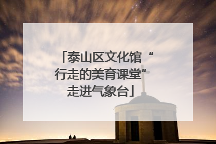 泰山区文化馆“行走的美育课堂”走进气象台