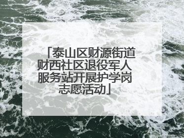 泰山区财源街道财西社区退役军人服务站开展护学岗志愿活动