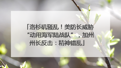 洛杉矶骚乱！美防长威胁“动用海军陆战队”，加州州长反击：精神错乱