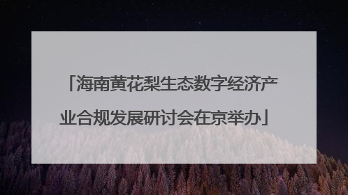 海南黄花梨生态数字经济产业合规发展研讨会在京举办