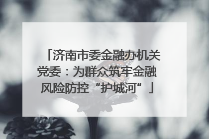 济南市委金融办机关党委：为群众筑牢金融风险防控“护城河”