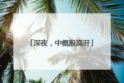 深夜，中概股高开