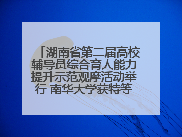 湖南省第二届高校辅导员综合育人能力提升示范观摩活动举行 南华大学获特等奖和一等奖