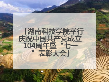 湖南科技学院举行庆祝中国共产党成立104周年暨“七一”表彰大会