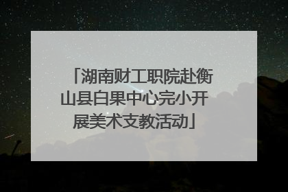 湖南财工职院赴衡山县白果中心完小开展美术支教活动