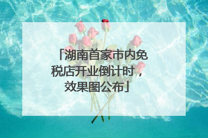湖南首家市内免税店开业倒计时，效果图公布