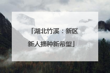 湖北竹溪：新区新人播种新希望