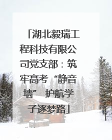 湖北毅瑞工程科技有限公司党支部：筑牢高考“静音墙” 护航学子逐梦路