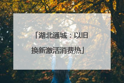 湖北通城：以旧换新激活消费热