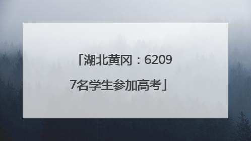 湖北黄冈：62097名学生参加高考