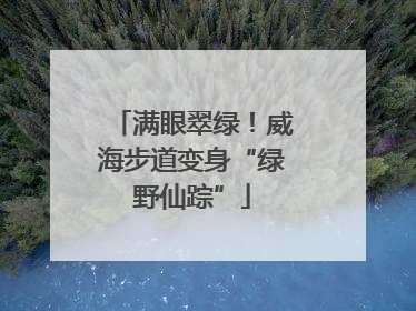 满眼翠绿！威海步道变身“绿野仙踪”