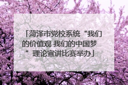 菏泽市党校系统“我们的价值观 我们的中国梦”理论宣讲比赛举办