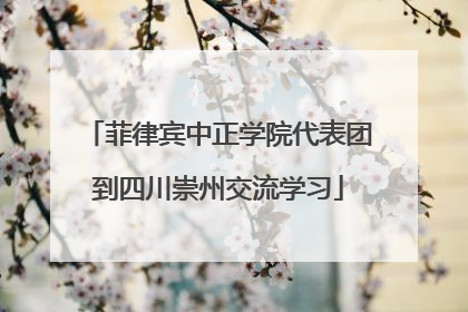 菲律宾中正学院代表团到四川崇州交流学习