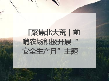 聚焦北大荒｜前哨农场积极开展“安全生产月”主题宣传活动