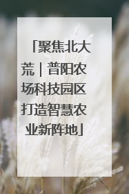 聚焦北大荒｜普阳农场科技园区打造智慧农业新阵地