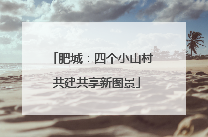 肥城：四个小山村共建共享新图景